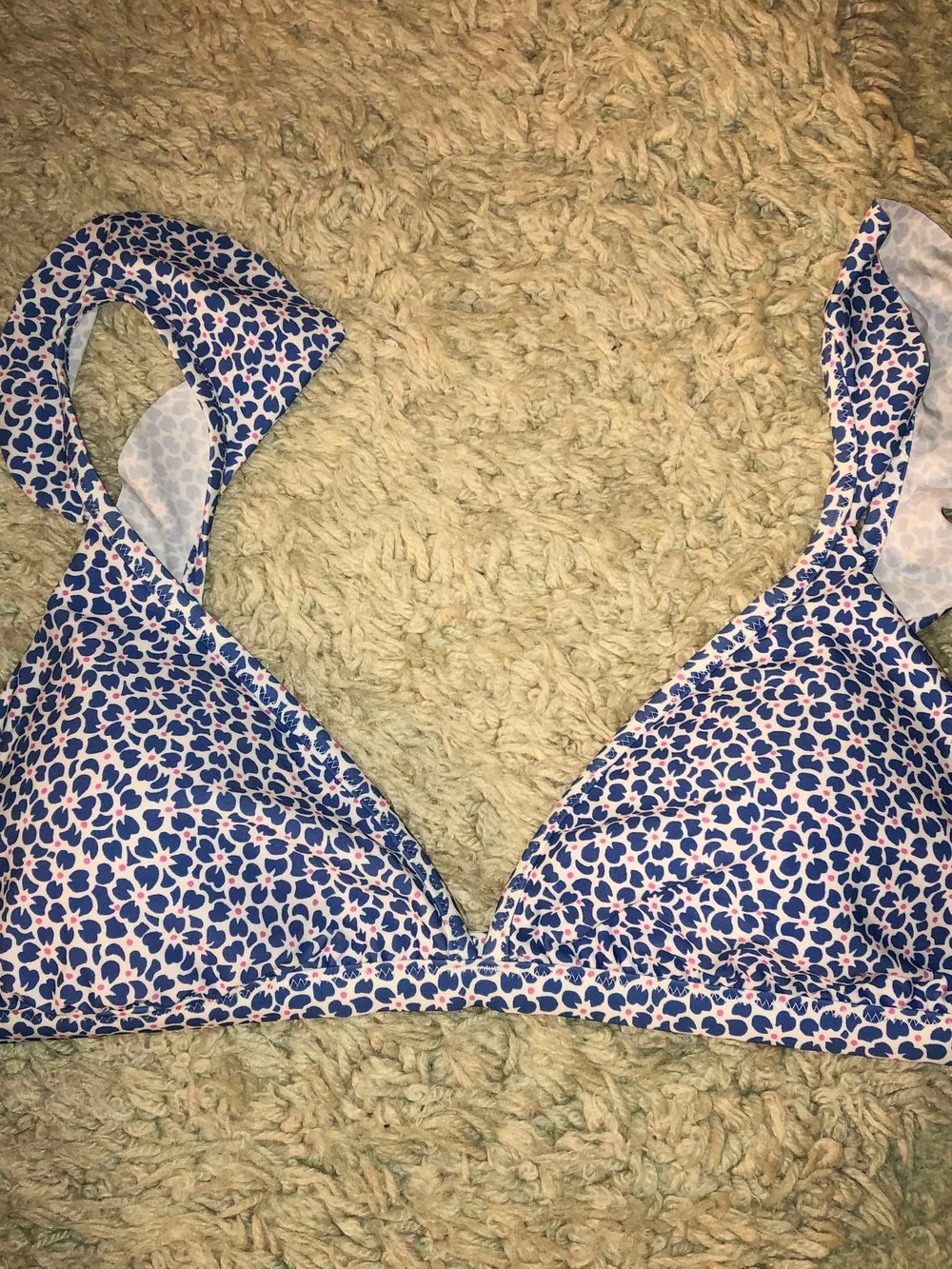 J.Crew Floral Ruffle Strap Bikini Top XL